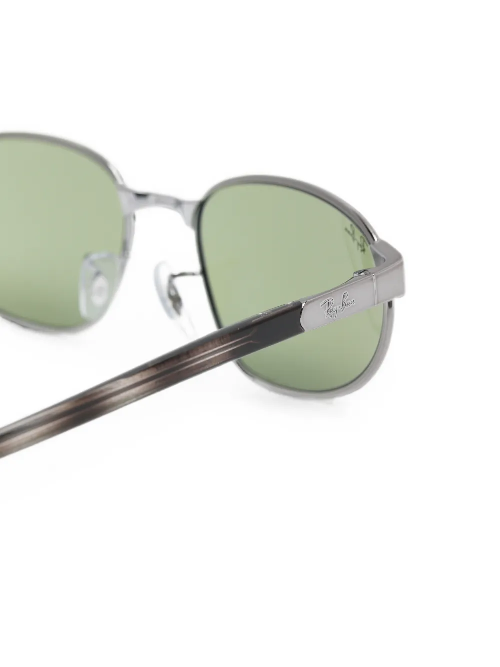 Ray-Ban Zonnebril met ovalen montuur Zilver