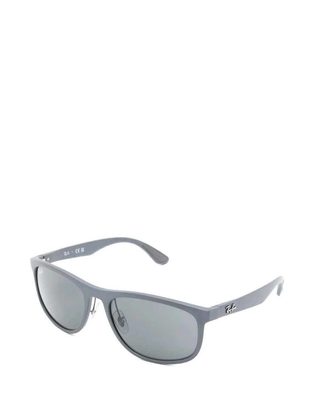 Ray-Ban Zonnebril met rechthoekig montuur en logo-plakkaat Grijs