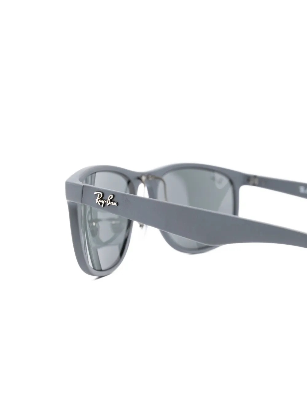 Ray-Ban Zonnebril met rechthoekig montuur en logo-plakkaat Grijs
