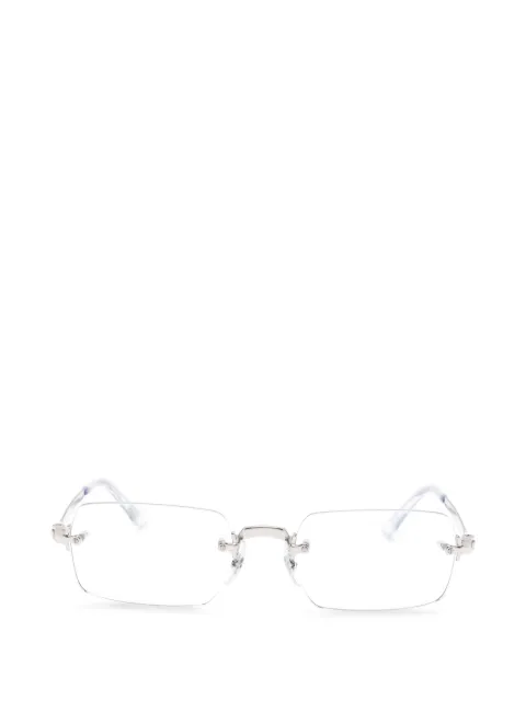 Ray-Ban X Asap Rocky rimless rectangle-frame glasses