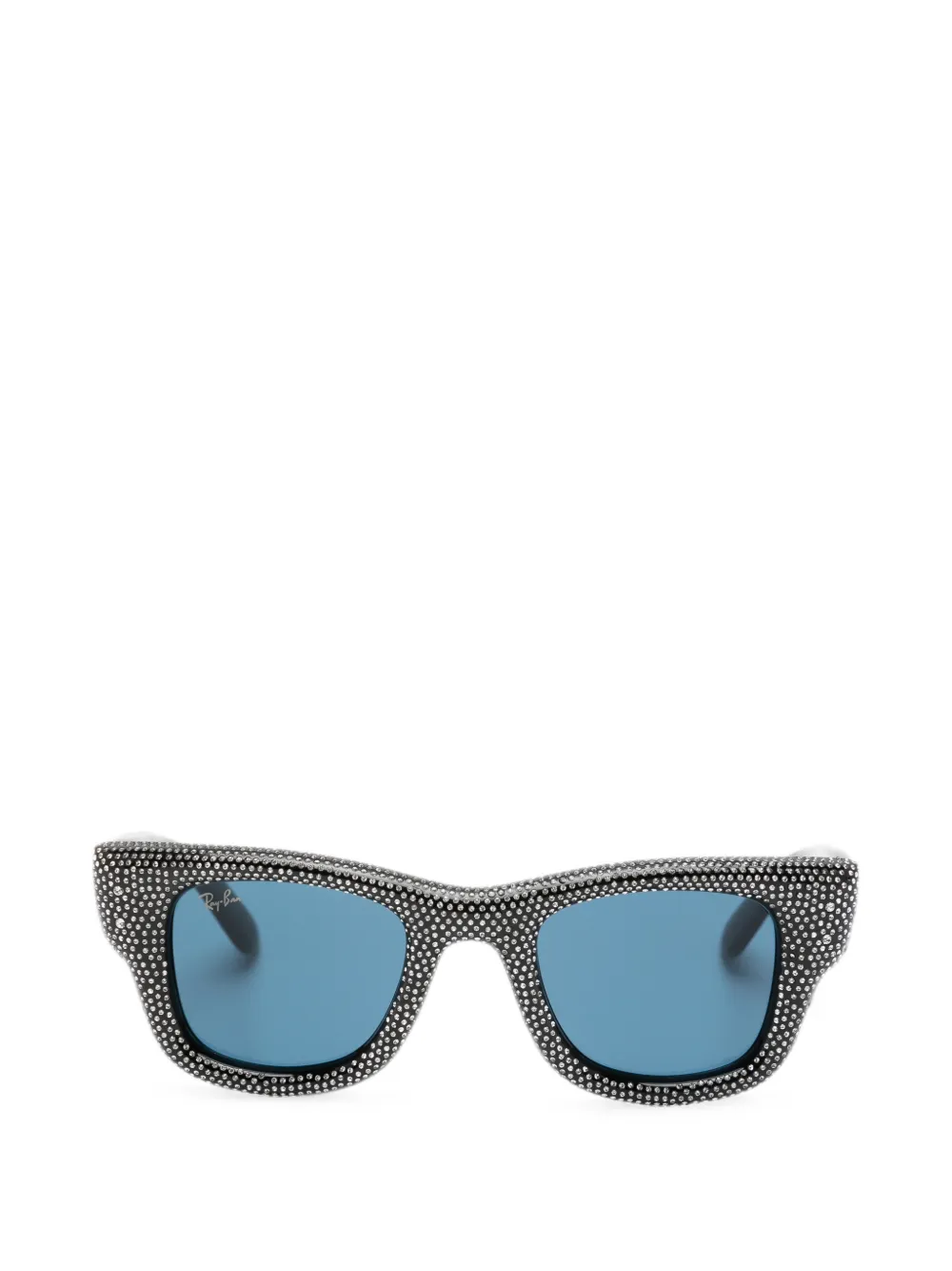 Ray-Ban Wayfarer Puffer Sonnenbrille mit Kristallen - Schwarz