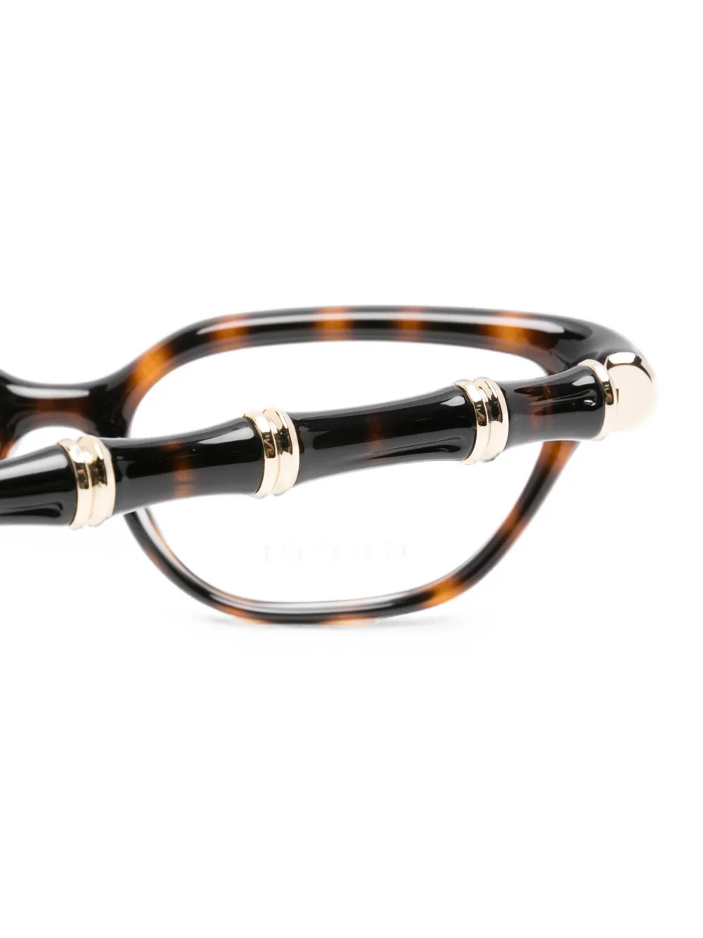 Gucci Eyewear Bril met bamboe-effect en cat-eye montuur Bruin