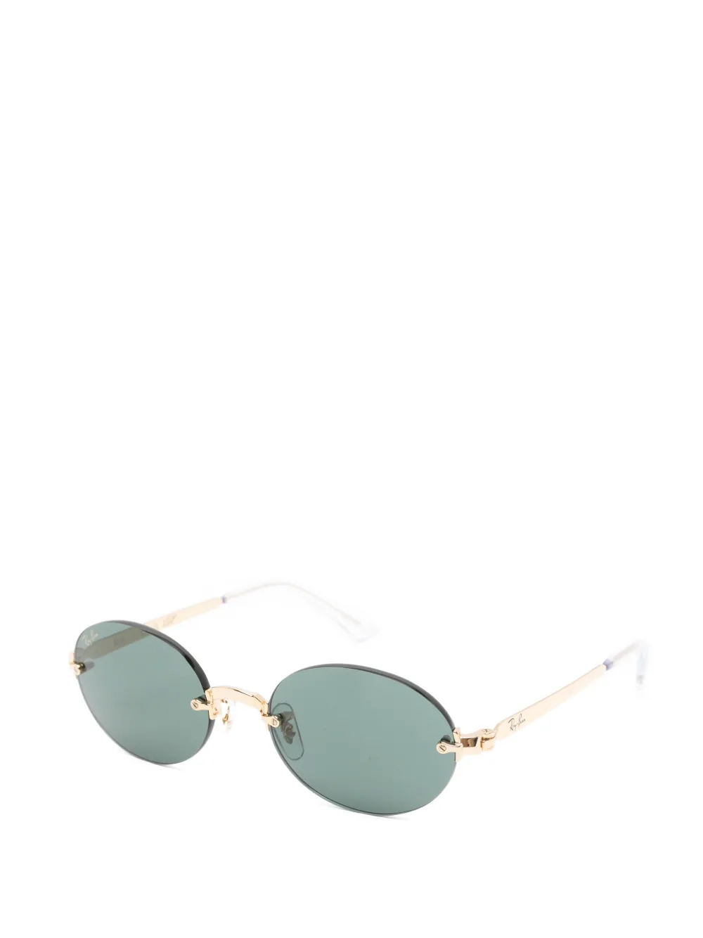 Ray-Ban Zonnebril met randloos ovalen montuur Goud