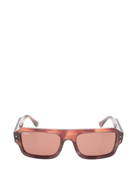 Ray-Ban tortoiseshell-effect rectangle-frame sunglasses