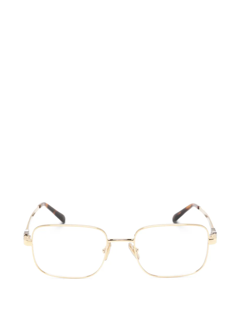 Miu Miu Eyewear Occhiali da sole squadrati con placca logo - Oro