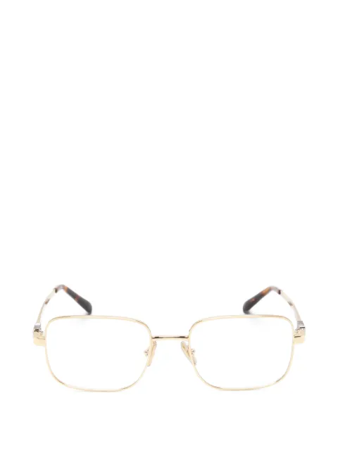 Miu Miu Eyewear rectangle-frame logo-plaque glasses