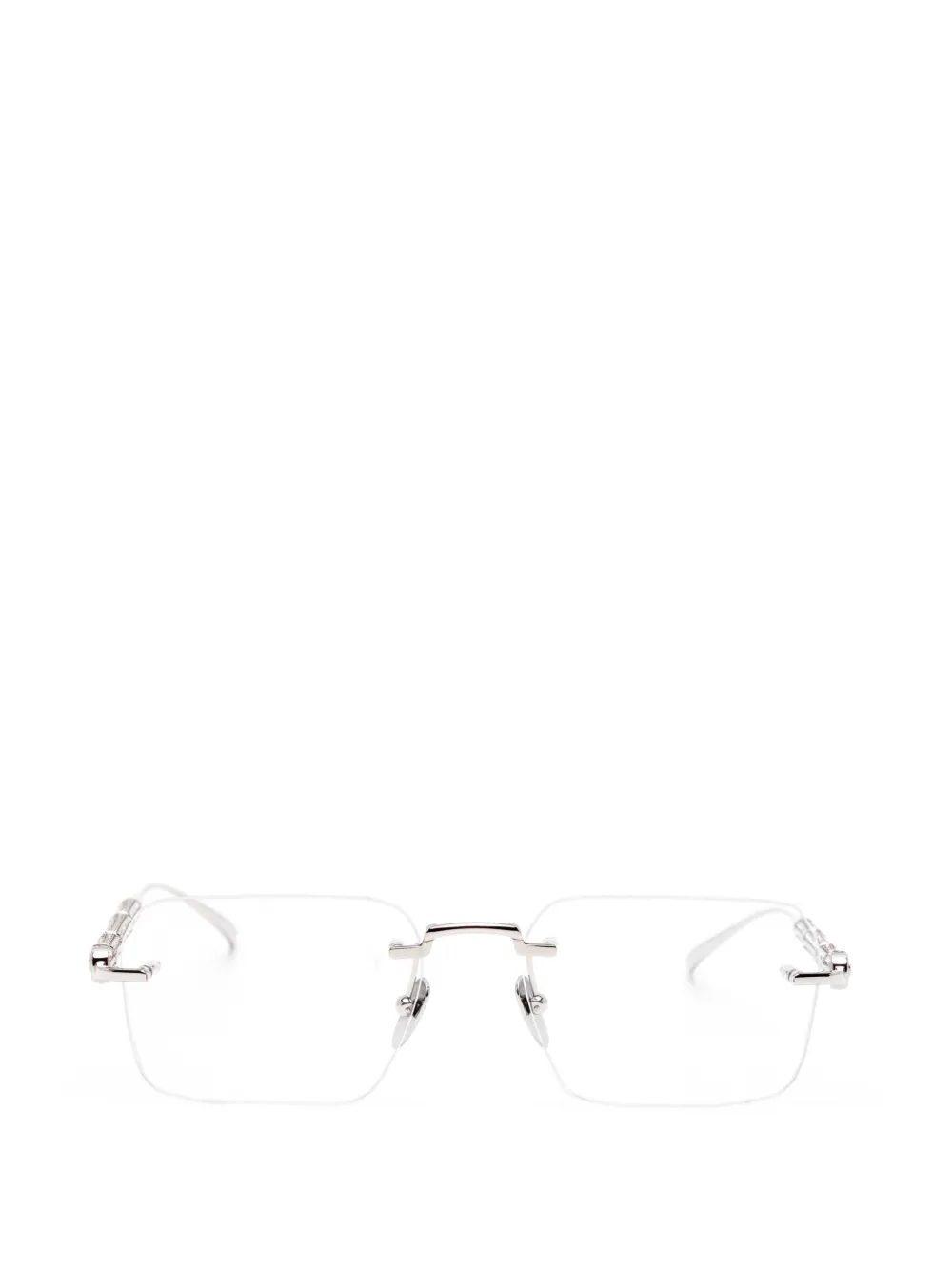 Gucci Eyewear Rahmenlose Sonnenbrille mit Kristallen - Silber