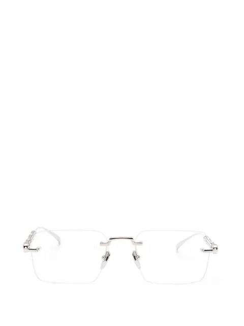 Gucci Eyewear crystal-embellished rimless-frame glasses