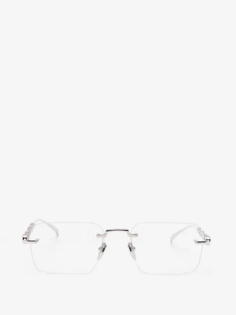 Gucci Eyewear crystal-embellished rimless-frame glasses