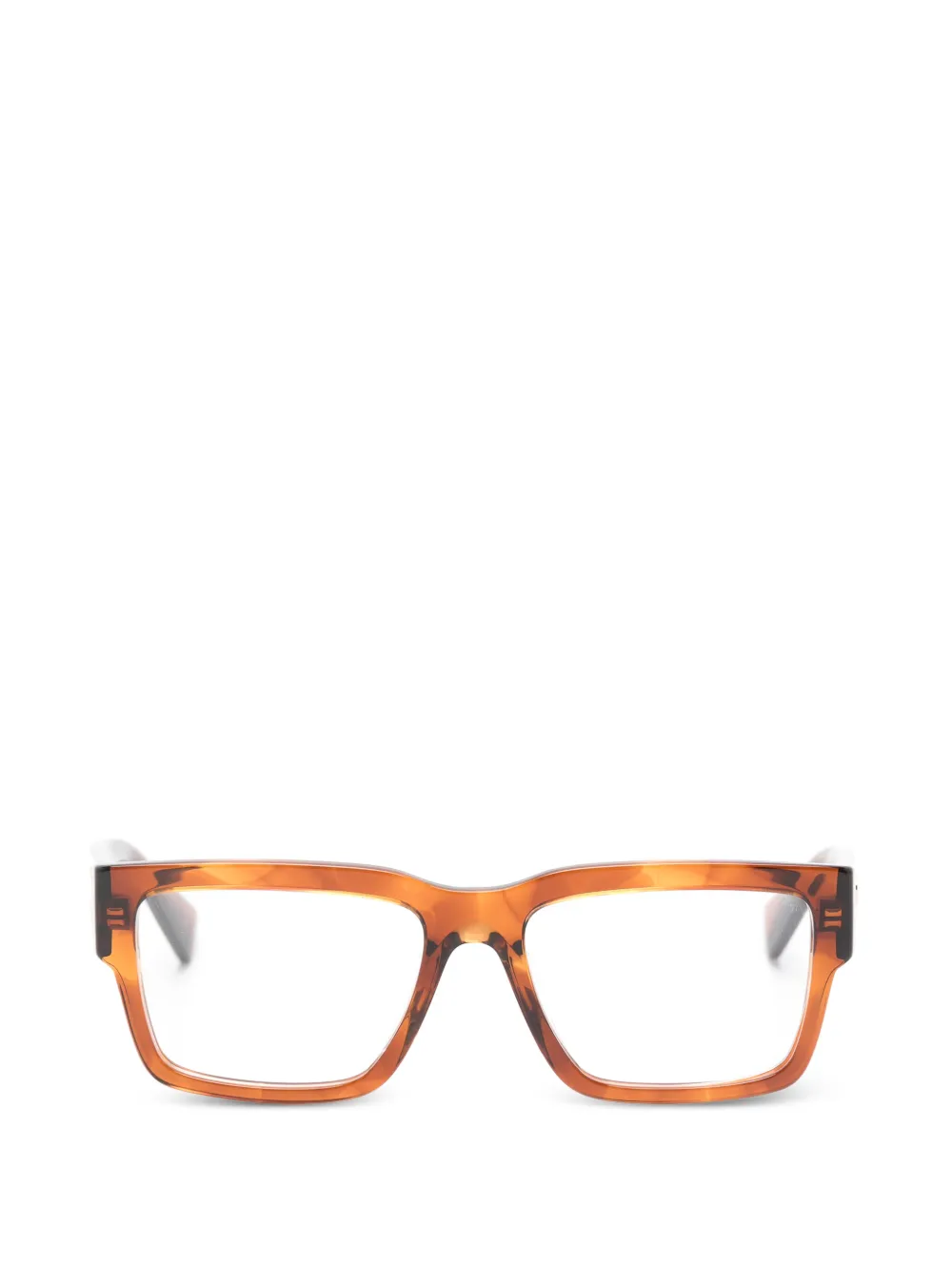 Miu Miu Eyewear Occhiali squadrati con placca logo - Marrone
