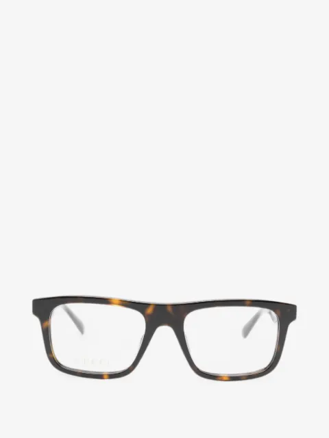 Gucci Eyewear tortoiseshell-effect rectangle-frame glasses