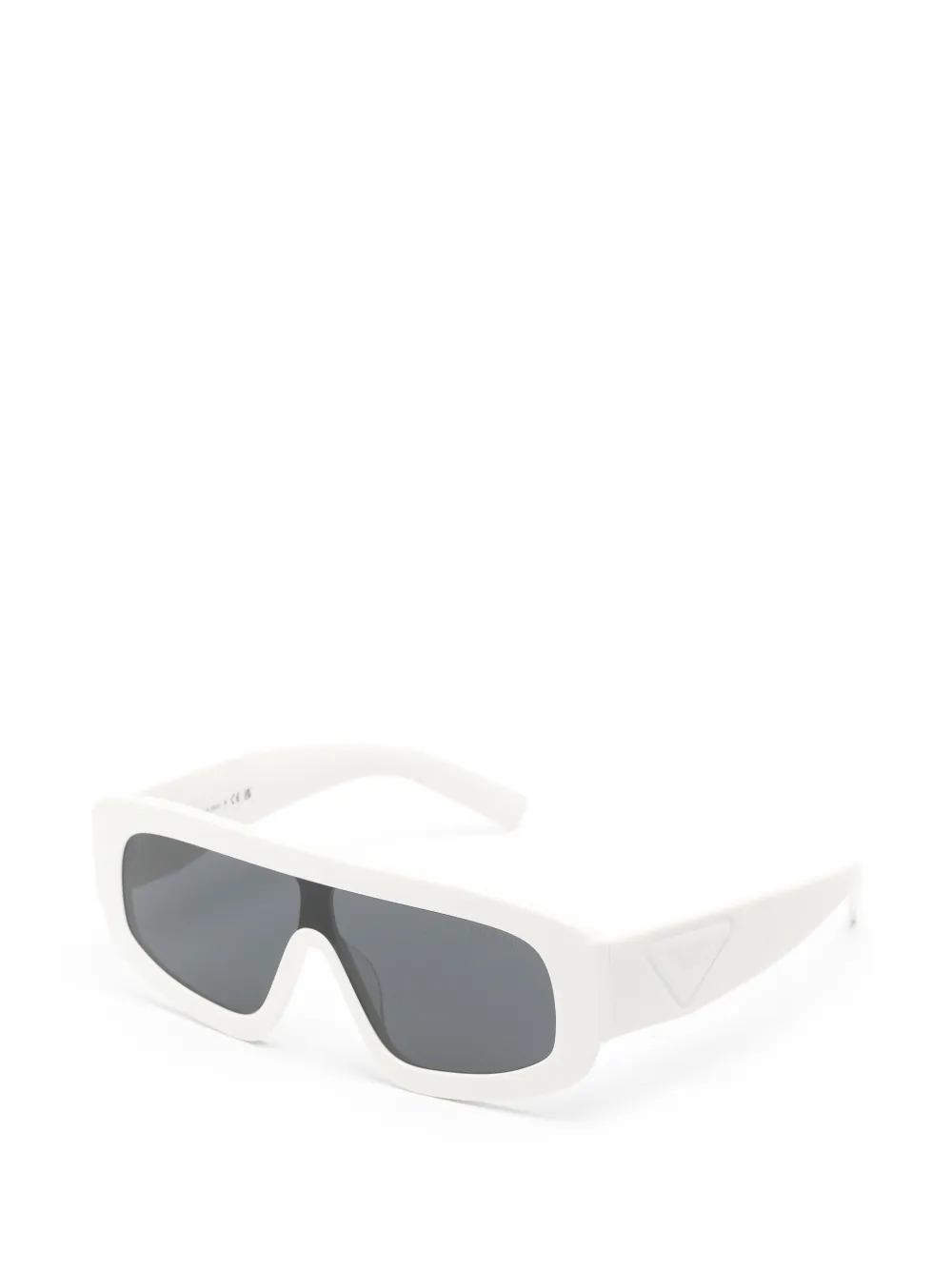 Prada Eyewear Symbole zonnebril met geometrisch montuur Wit