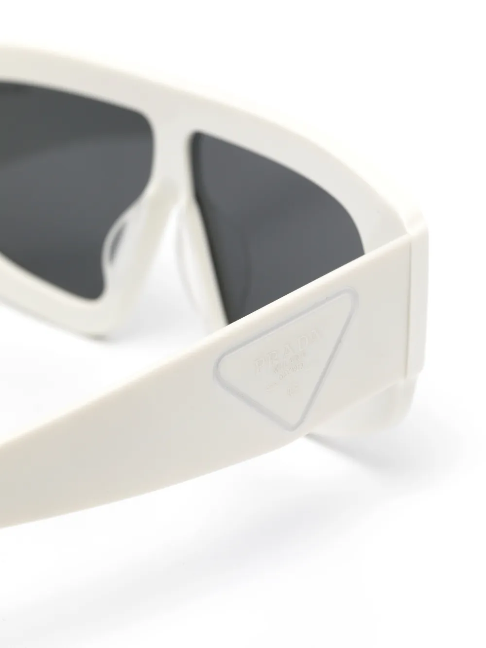 Prada Eyewear Symbole zonnebril met geometrisch montuur Wit