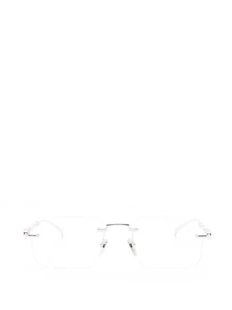 Gucci Eyewear Bamboo-shape rimless rectangle-frame glasses