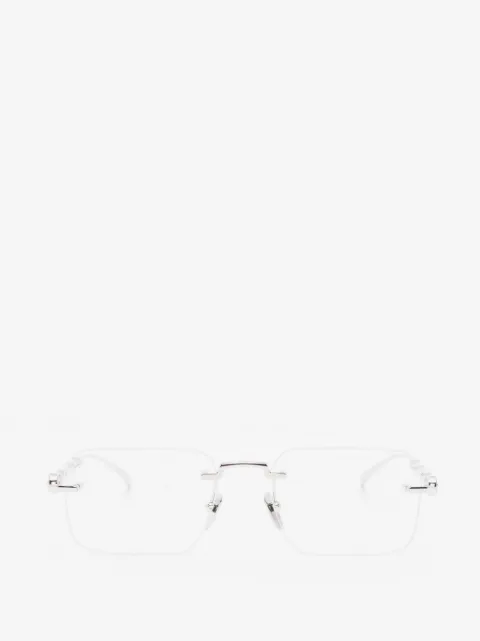 Gucci Eyewear Rahmenlose Bamboo Brille mit eckigem Gestell