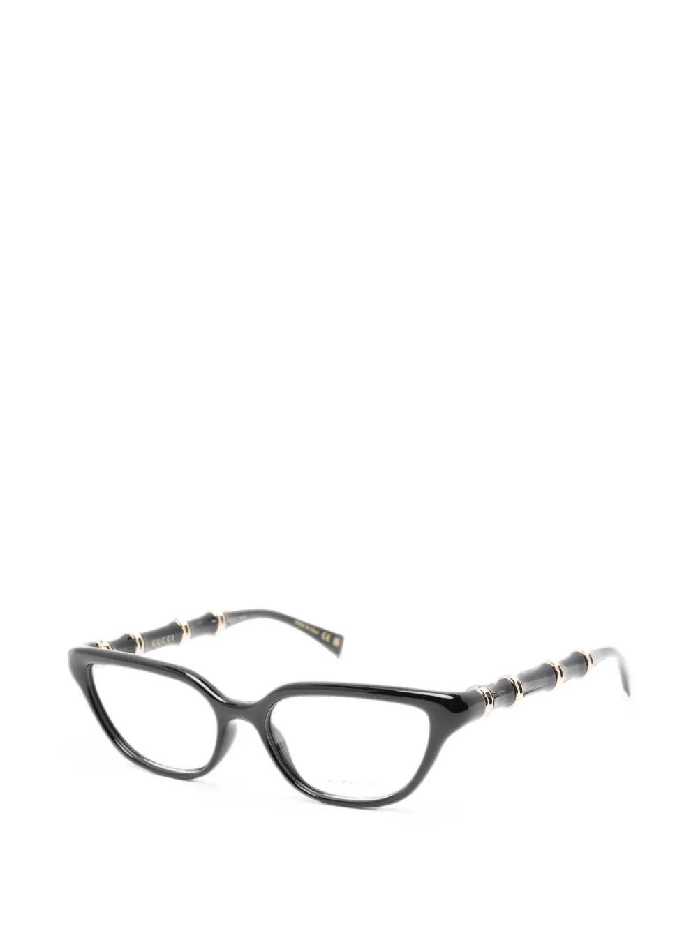 Gucci Eyewear Bril met cat-eye montuur en bamboe-detail Zwart