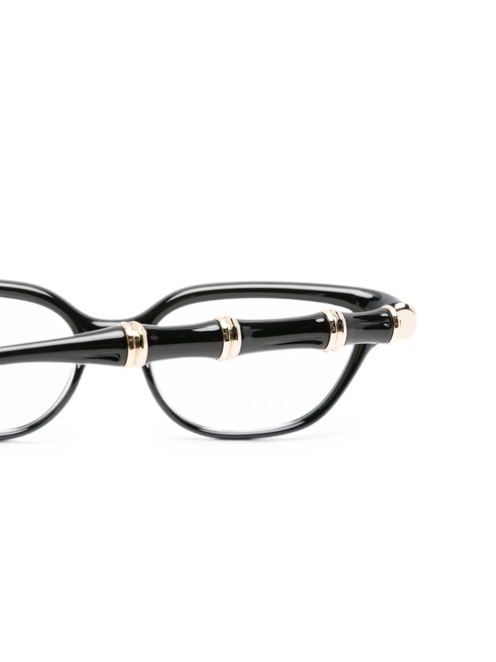 Gucci Eyewear Bril met cat-eye montuur en bamboe-detail Zwart