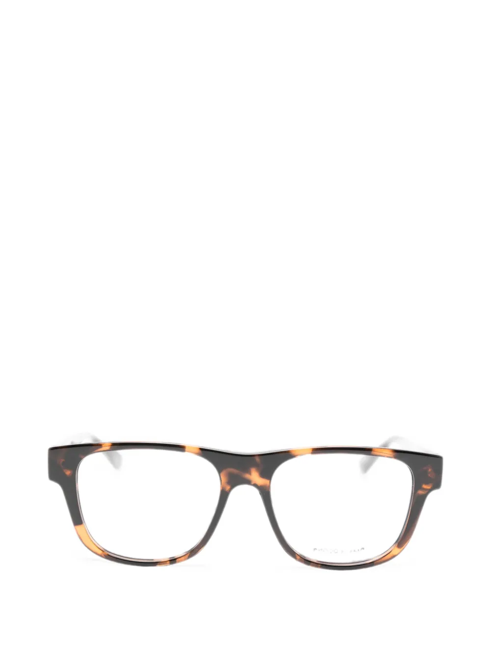 Gucci Eyewear tortoiseshell-effect square-frame glasses - Marrone