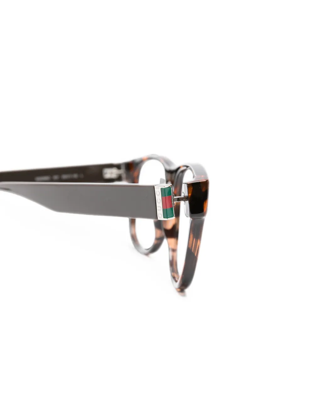 Gucci Eyewear Bril met vierkant montuur en schildpadschild design Bruin