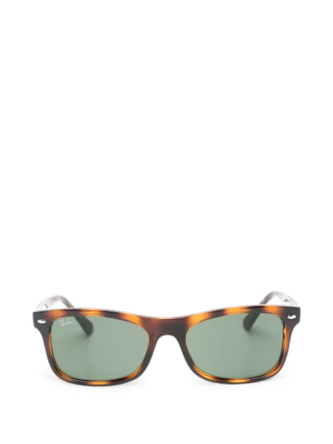 Ray-Ban Óculos de sol retangular com efeito tartaruga