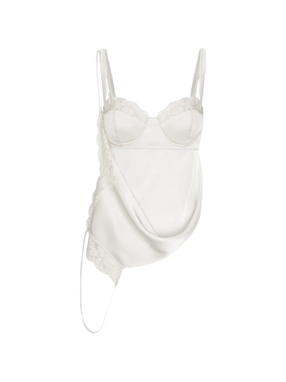 Seen Users Picasso lace-trim top - Bianco