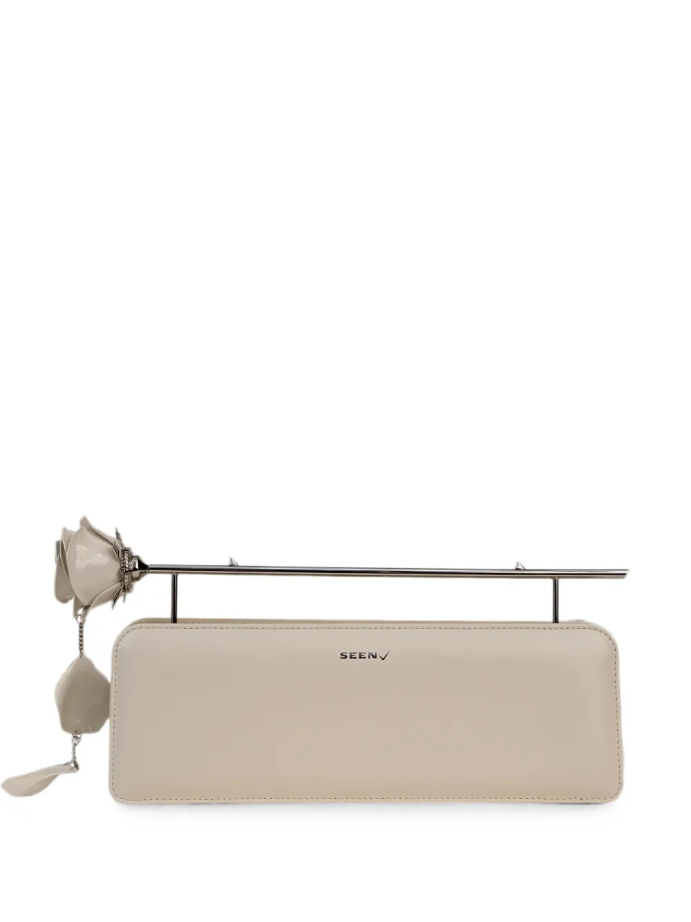 Seen Users Rose 11 floral-detail clutch bag - Toni neutri