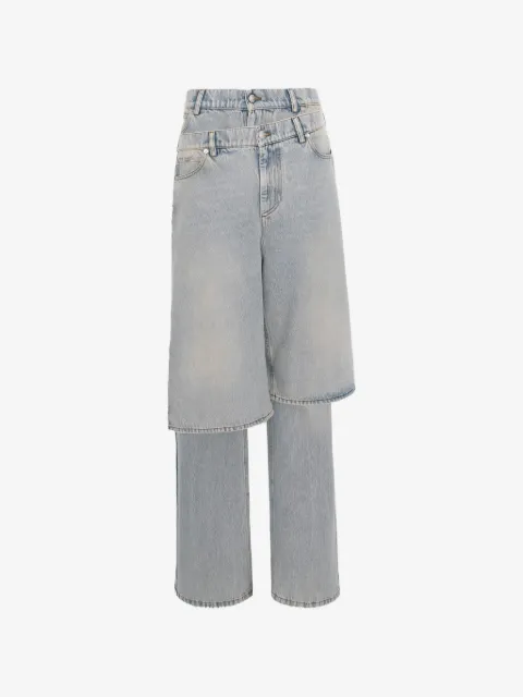 Seen Users Double Wear layered jeans