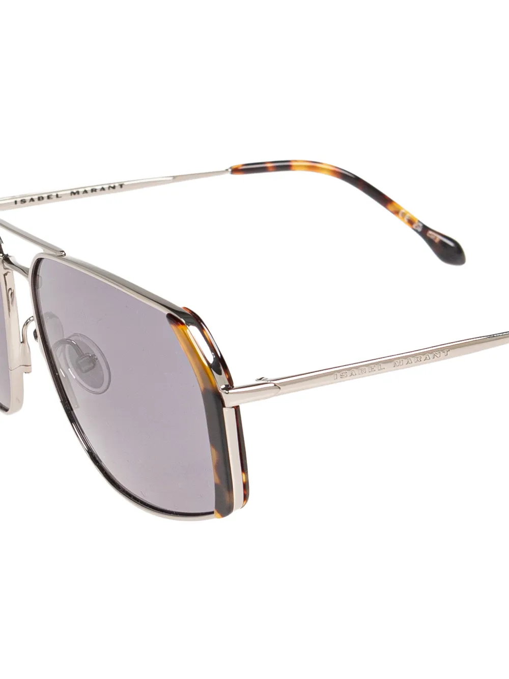 Isabel Marant Eyewear Willo zonnebril met geometrische dubbele neusbrug Zilver
