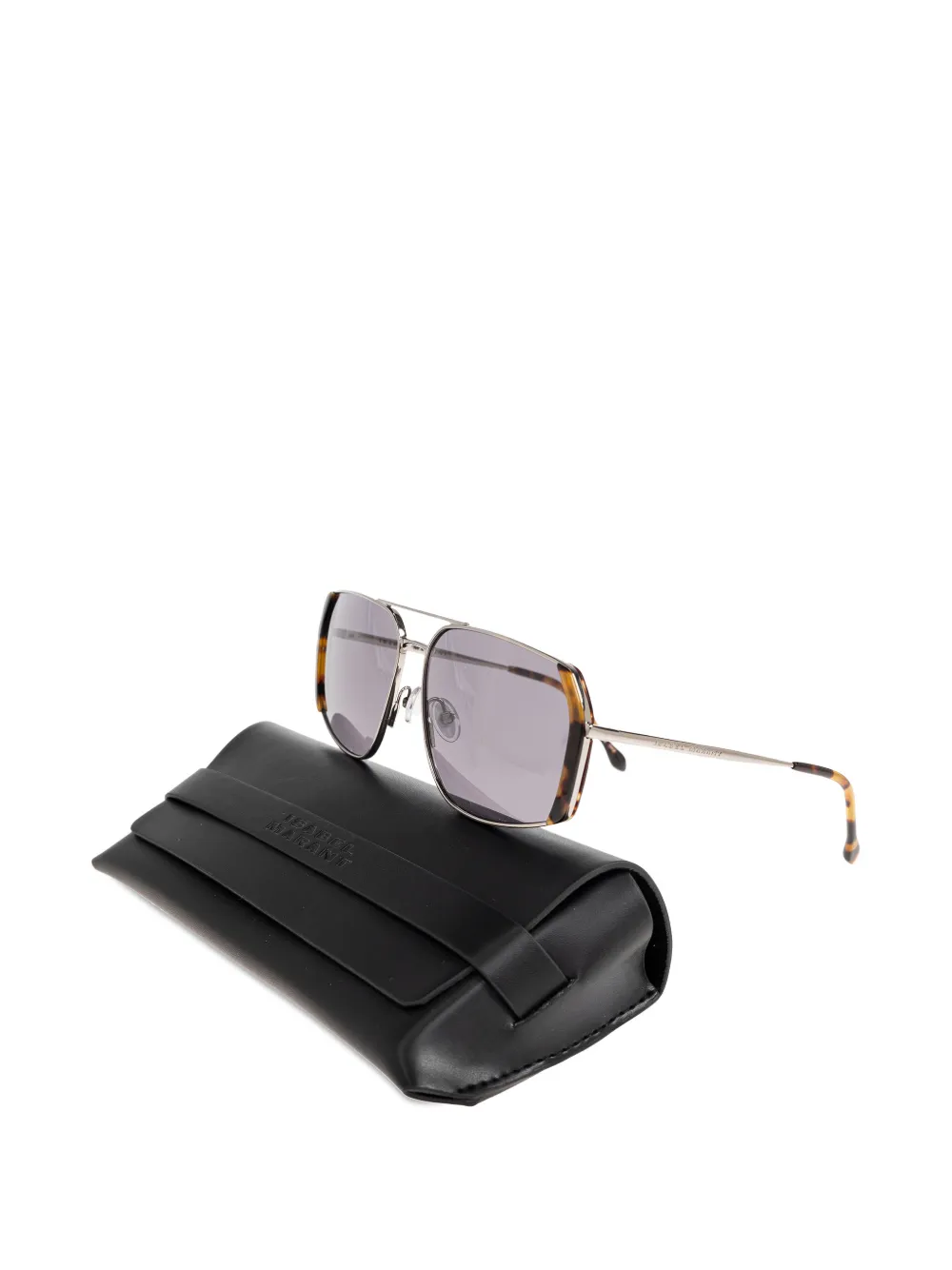 Isabel Marant Eyewear Willo zonnebril met geometrische dubbele neusbrug Zilver