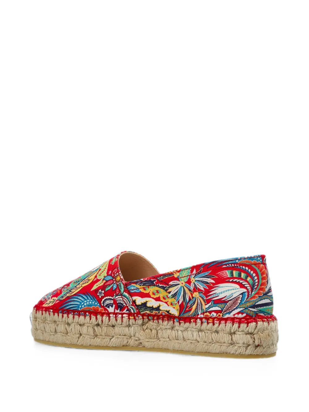 ETRO paisley-print platform espadrilles Rood