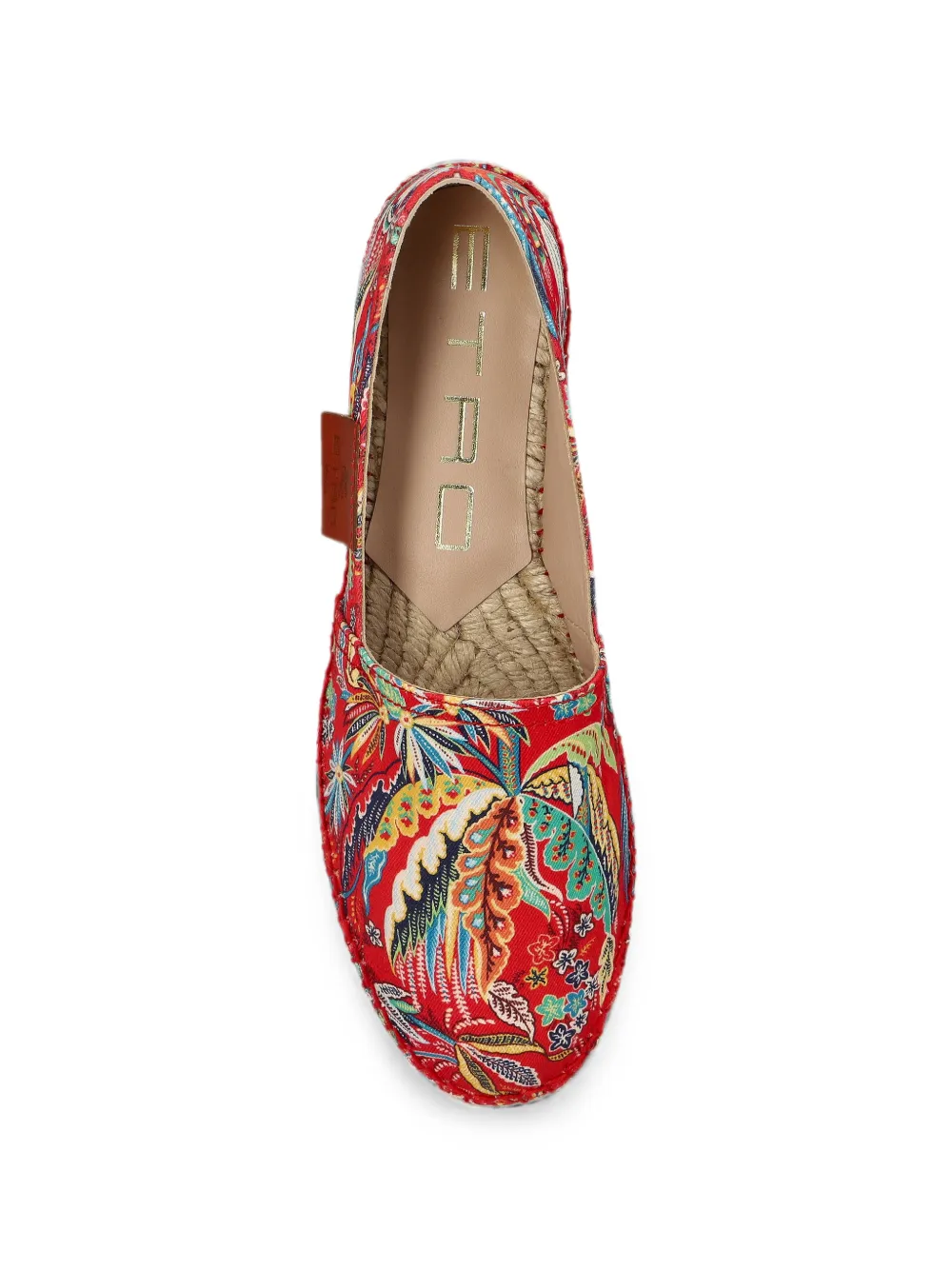 ETRO paisley-print platform espadrilles Rood