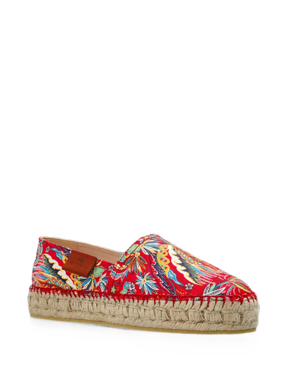 ETRO paisley-print platform espadrilles Rood