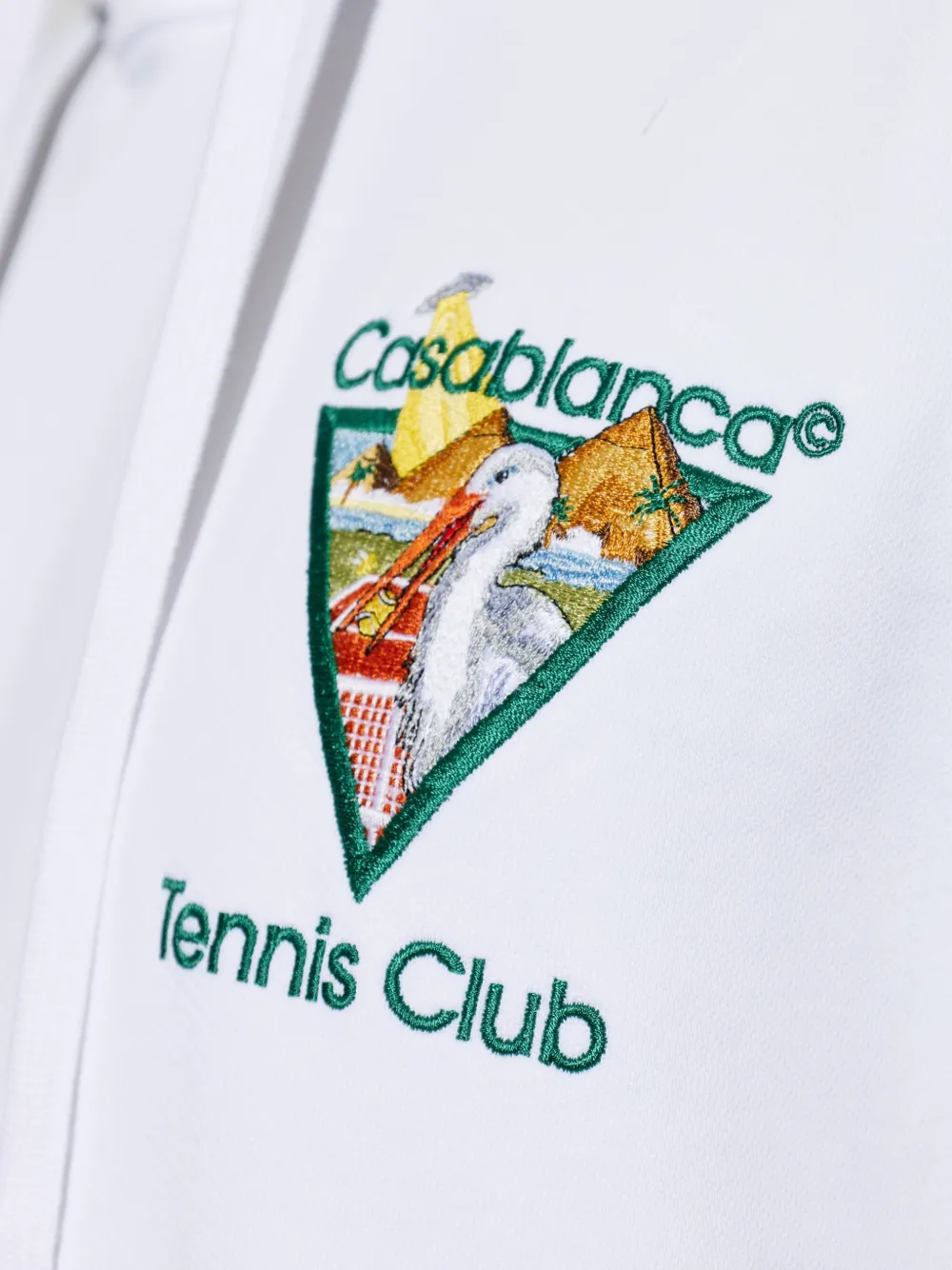 Casablanca Hoodie met geborduurd logo Wit