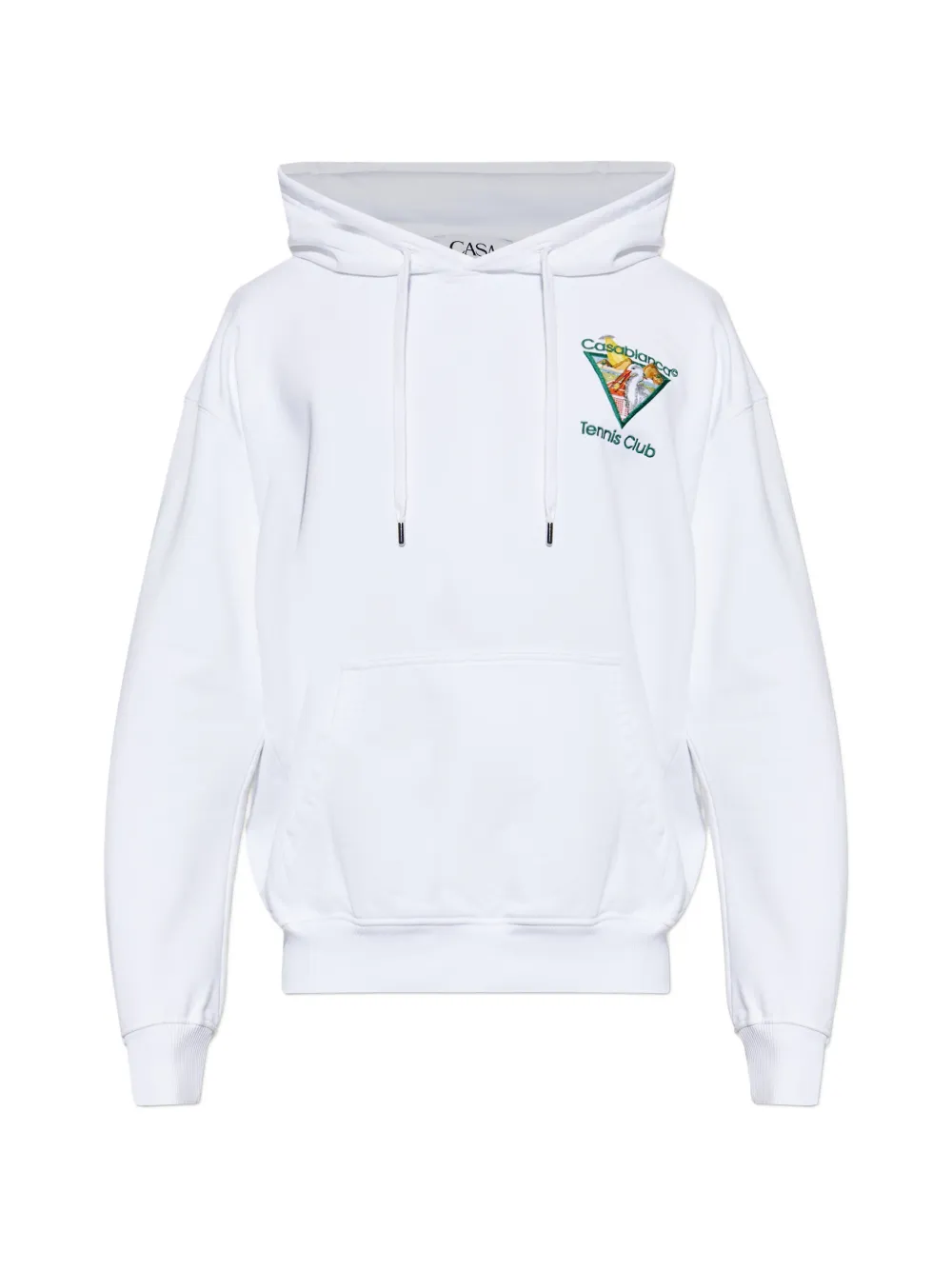 Casablanca Tennis Club embroidered hoodie - Bianco