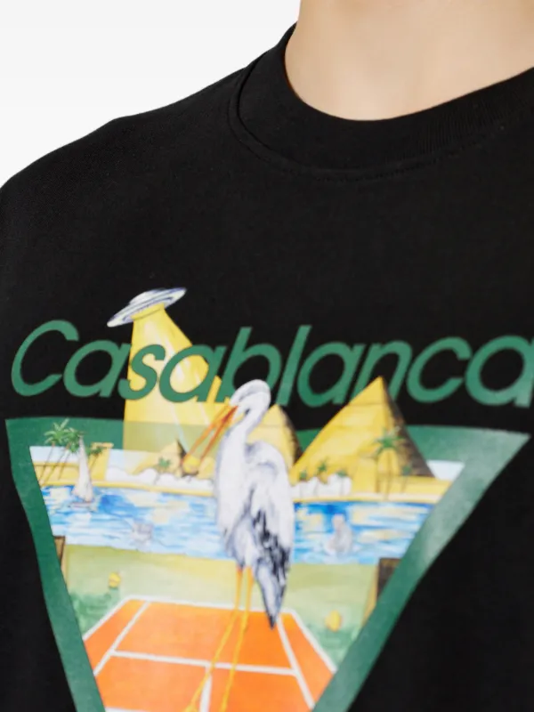 Casablanca Tennis Club Tシャツ | ブラック | FARFETCH JP