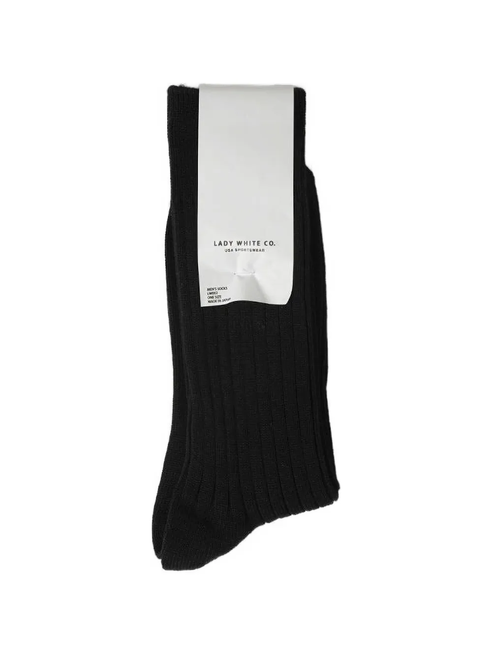 Lady White Co. knit ribbed socks - Nero