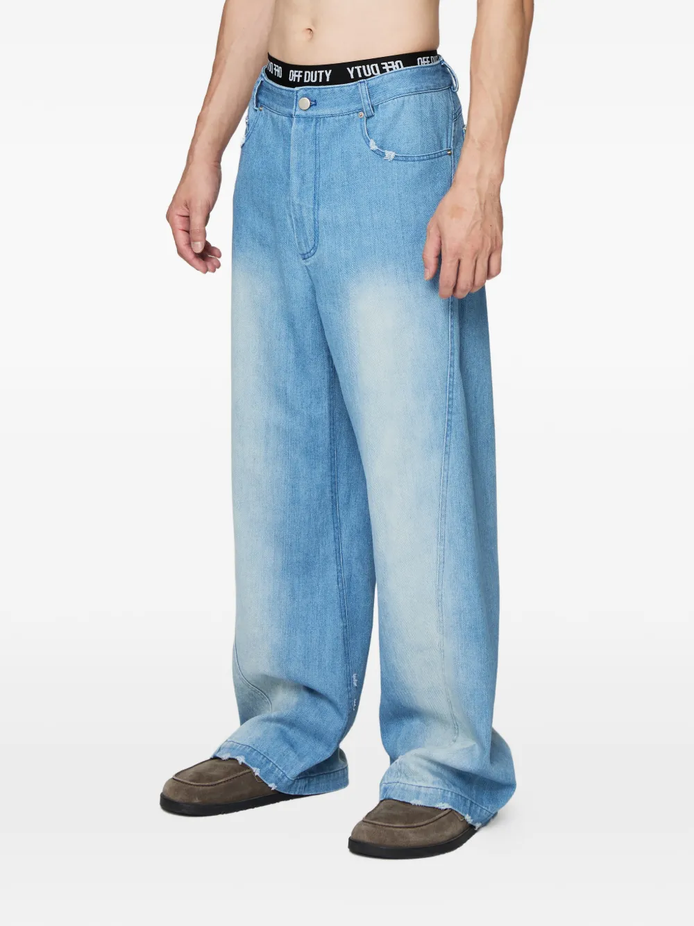  Off Duty Vaqueros Anchos Hume Twist - Azul 