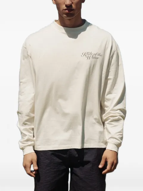 ROUGH. Mermaid logo-print long-sleeve T-shirt