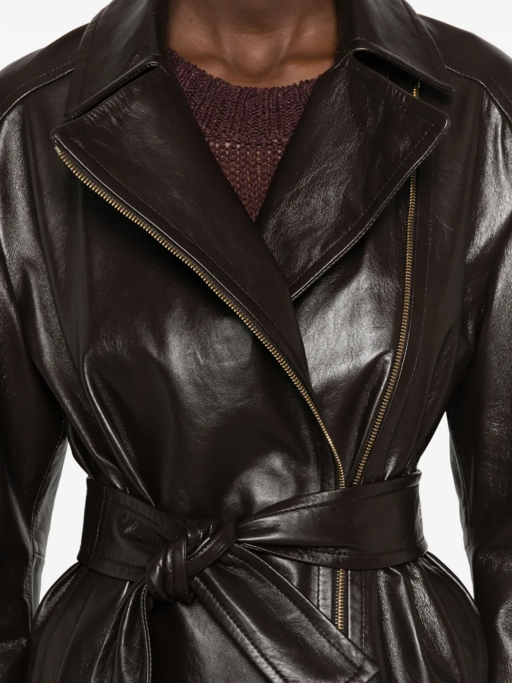 Max Mara Jas met riem Bruin