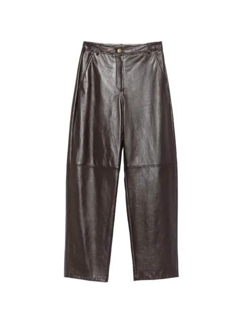 Max Mara Legno wide-leg leather trousers