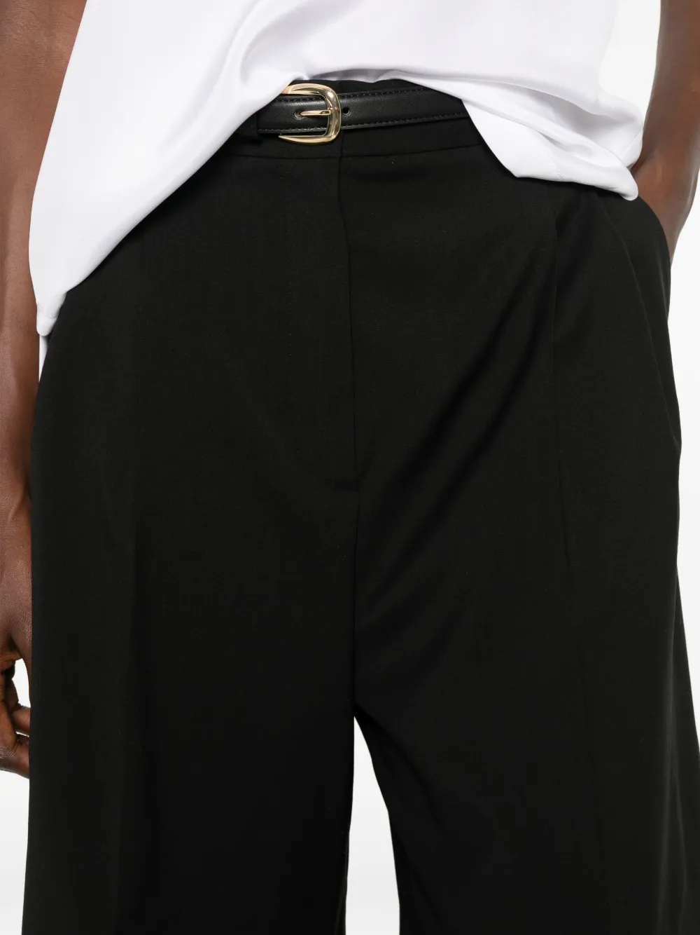 Max Mara Adorno geplooide shorts met ceintuur Zwart