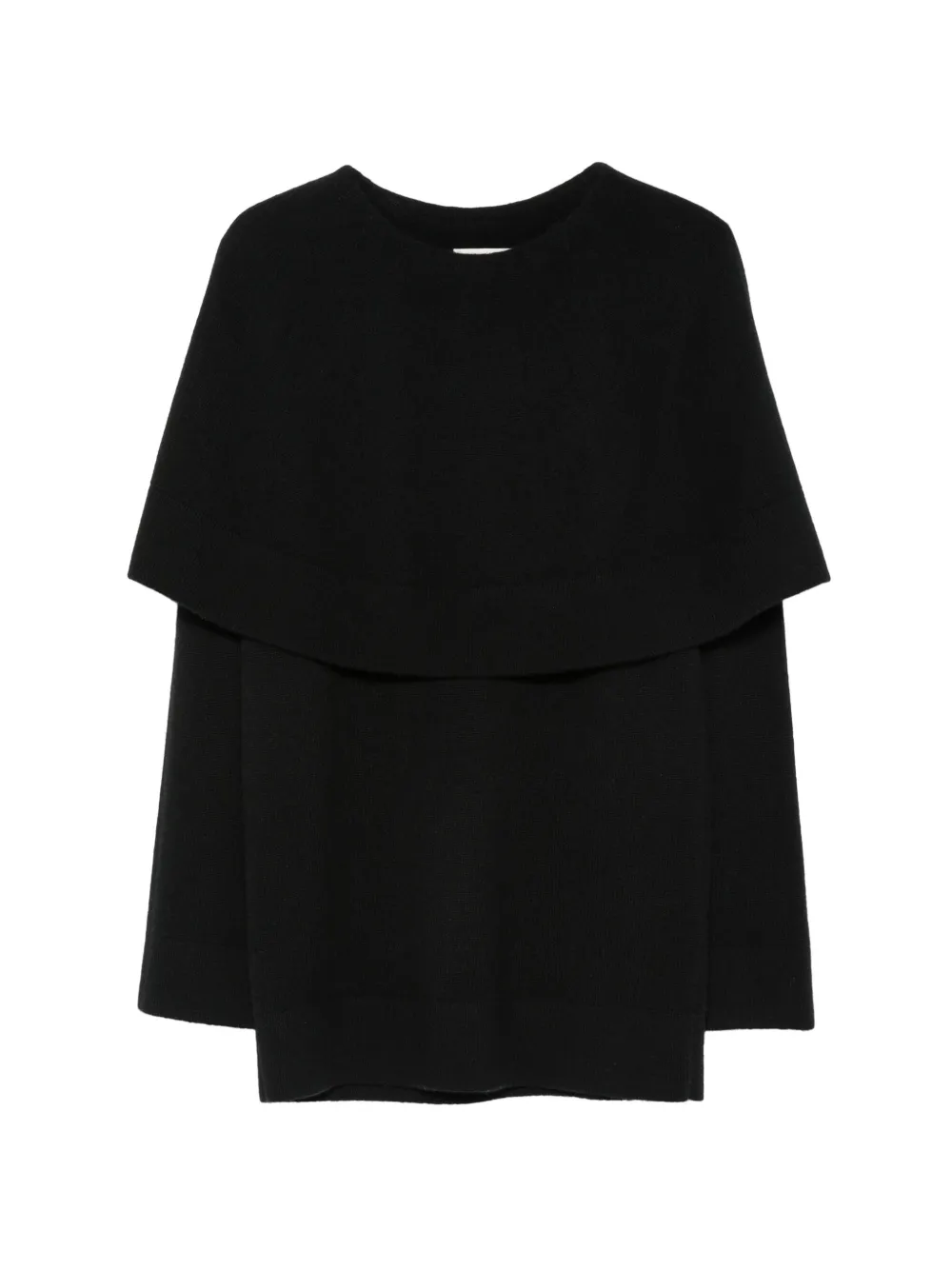Lisa Yang Jaylani cape-overlay cashmere sweater - Black