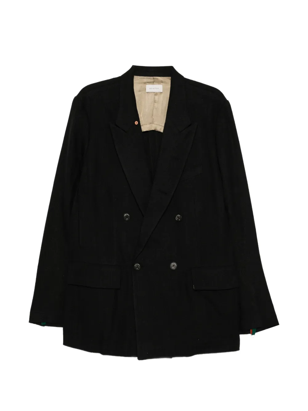 Bed J.W. Ford double-breasted silk blazer - Nero