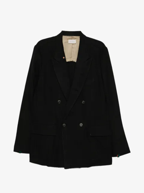 Bed J.W. Ford blazer en soie à boutonnière croisée