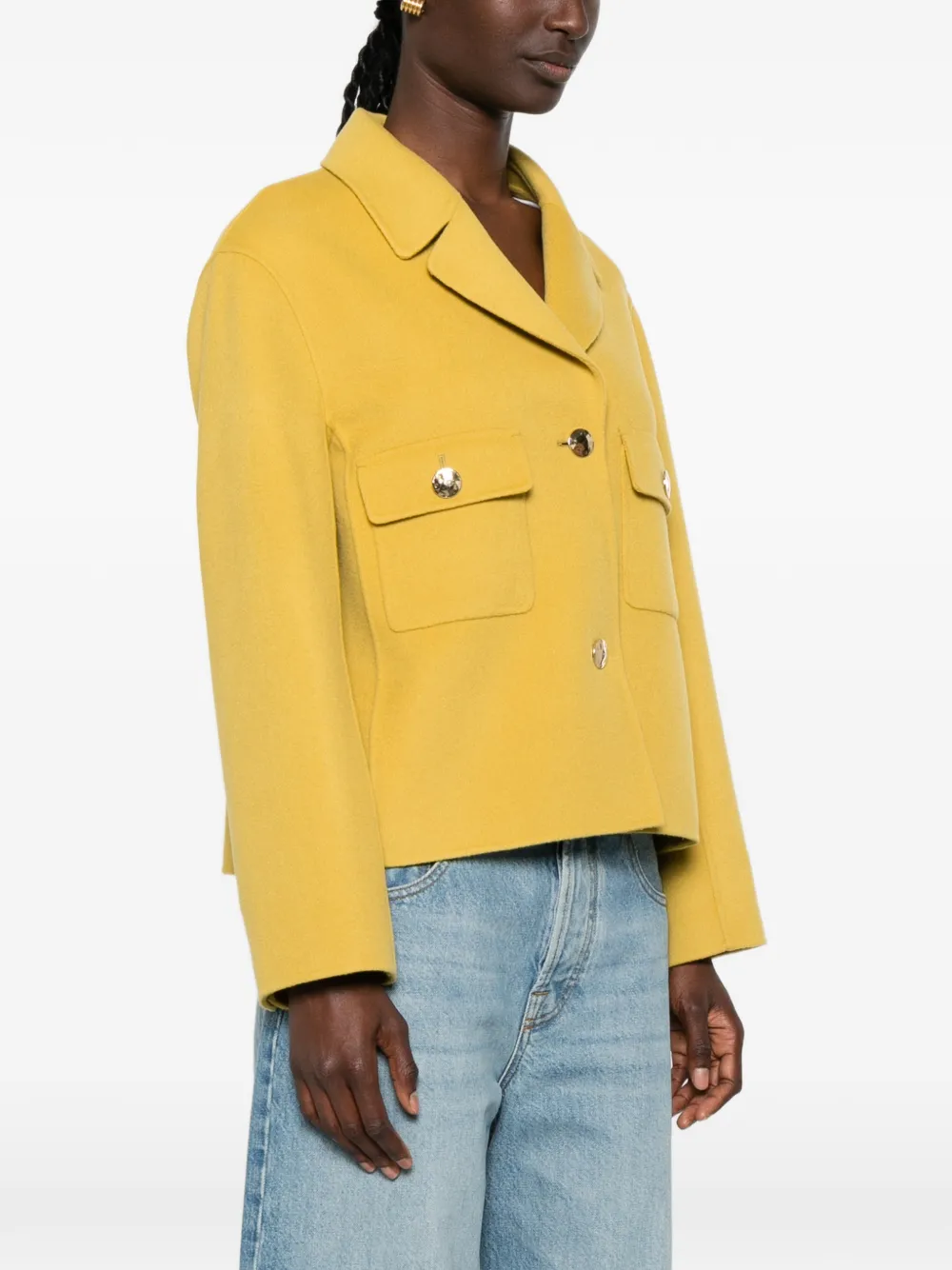  's Max Mara Button-up Chest-pocket Jacket - Amarillo 