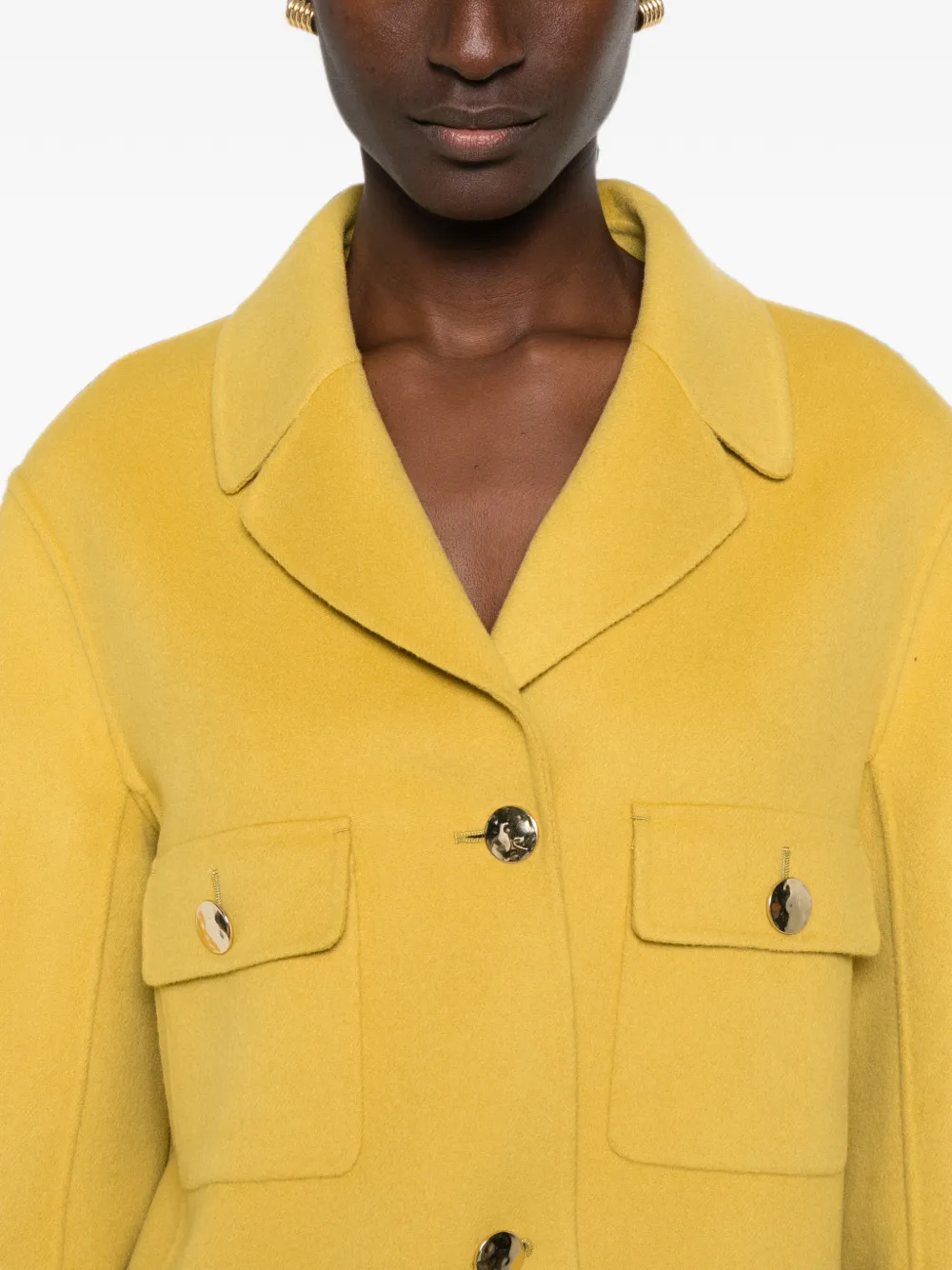 'S Max Mara Button-up jack met borstzak Geel
