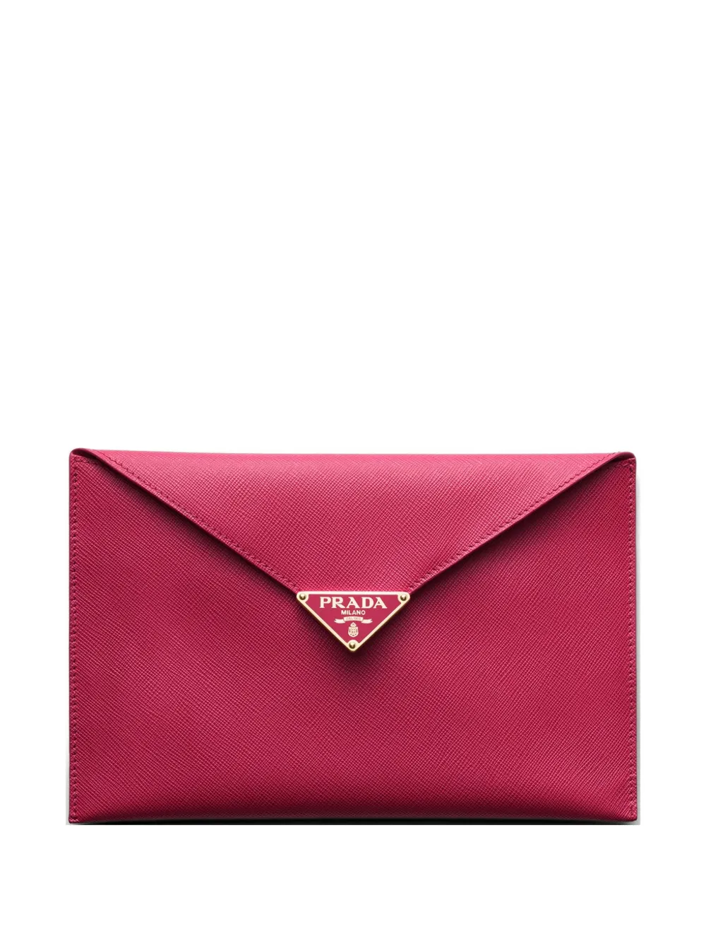 Prada Saffiano leather envelope clutch - Rosa