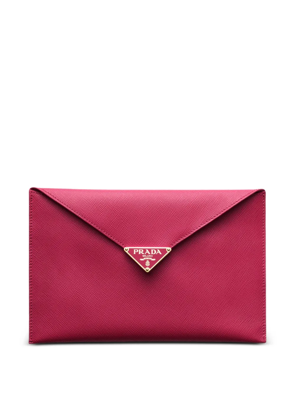 Prada Saffiano leather envelope clutch - Rosa