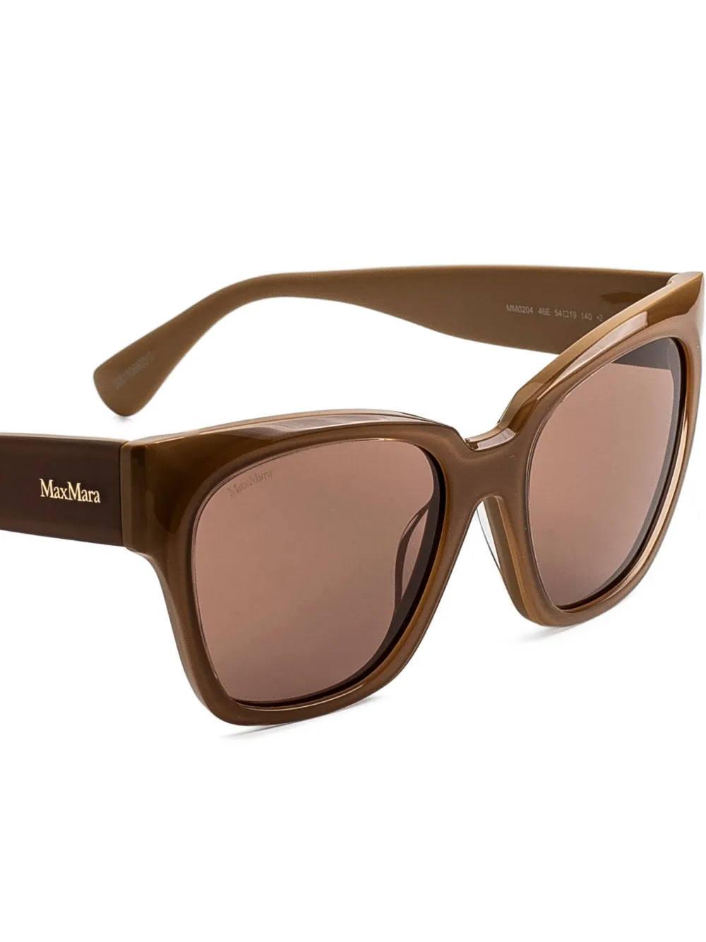 Max Mara Eyewear Zonnebril met geometrisch montuur Bruin