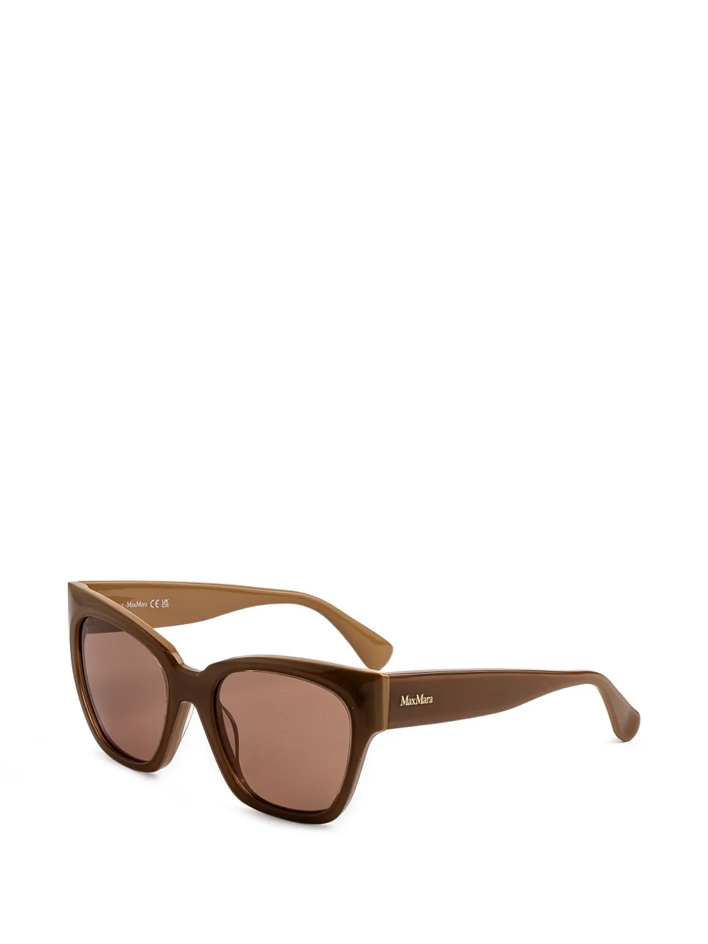 Max Mara Eyewear Zonnebril met geometrisch montuur Bruin